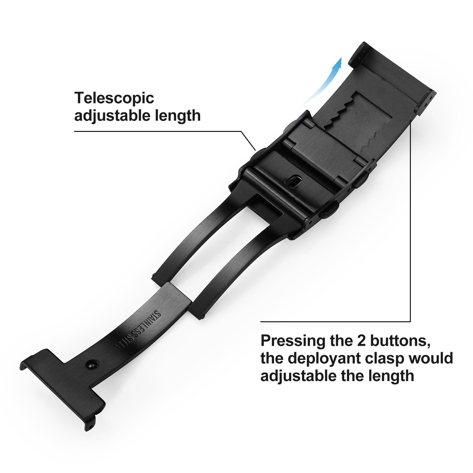 Watch Buckle Folding Deployment Clasp Replacement for Stainless Steel Watchband