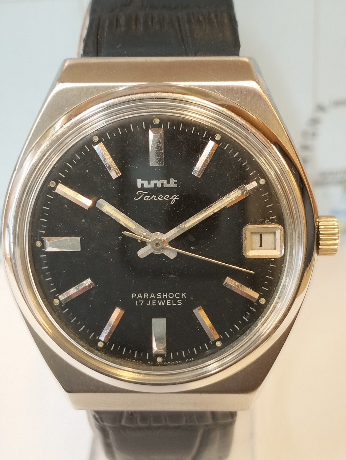HMT TAREEQ 17 JEWELS WINDING PATINA BLACK DIAL 2392704 INDIA MEN’S FULL WORKING