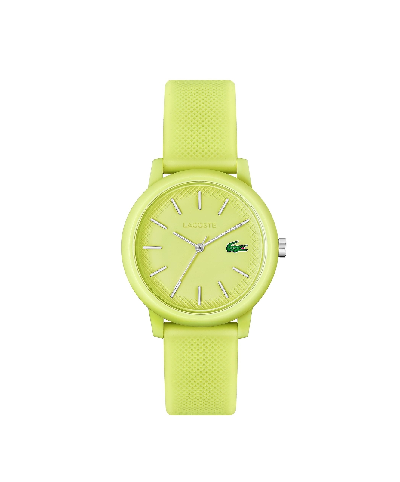 Lacoste 12.12 2001316 Women’s Quartz Watch NEW 36mm Case Yellow Silicone Strap