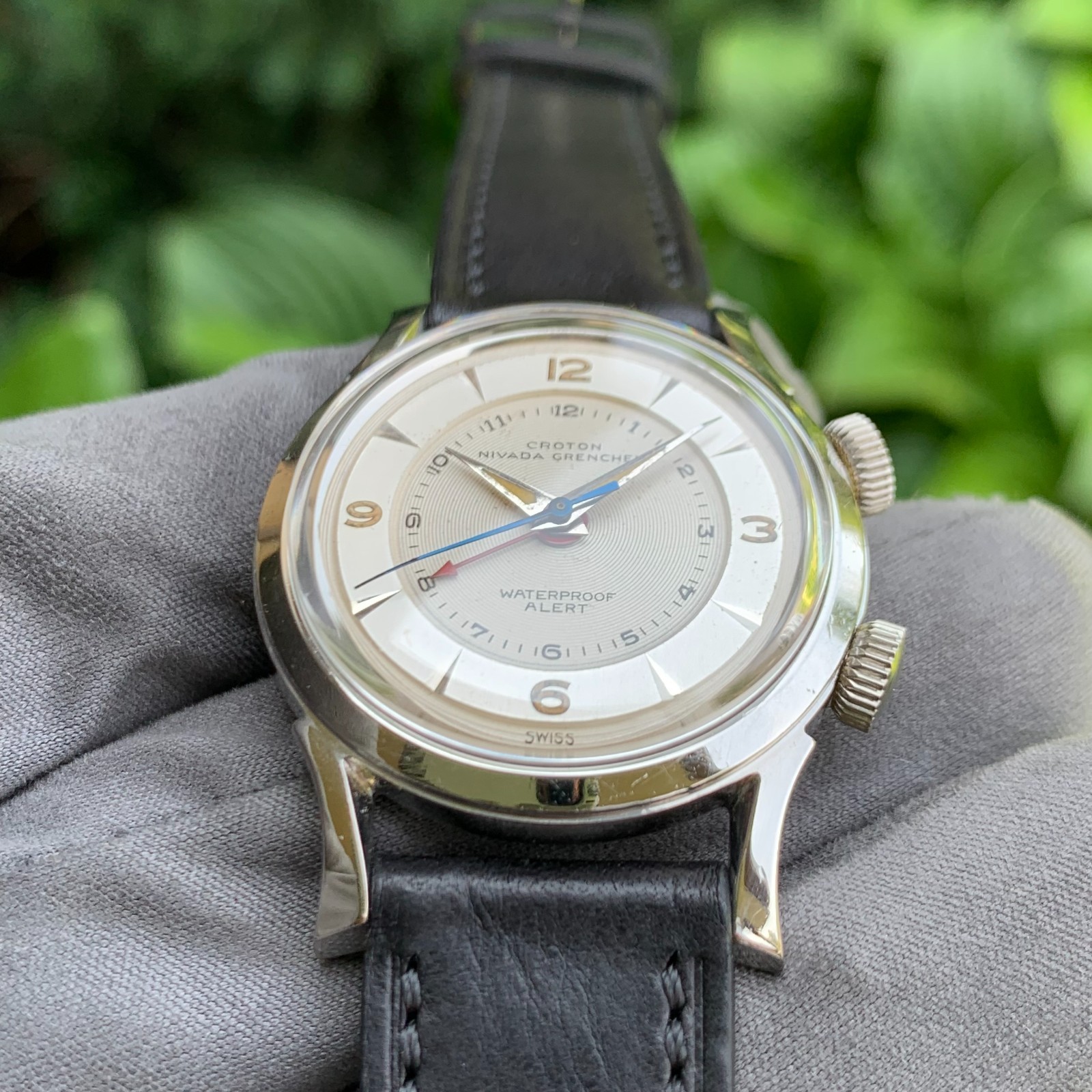 Nivada Grenchen Alert Alarm Ref. 52 25900 Stainless Steel Wristwatch – Serviced