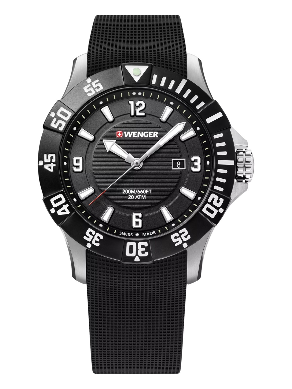 Wenger Swiss Army Men’s 01.0641.132 Seaforce Black Dial Watch 43 mm