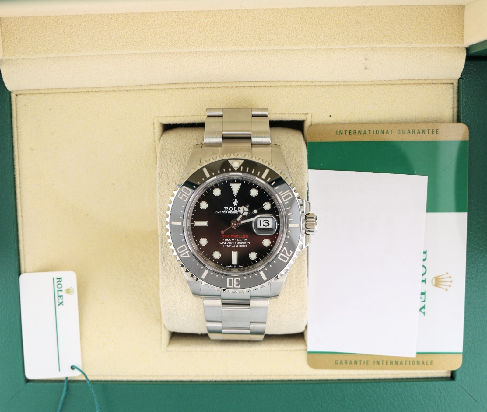 2019 Rolex Red Sea-Dweller 126600 Black Dial SS Oyster With Papers 43mm