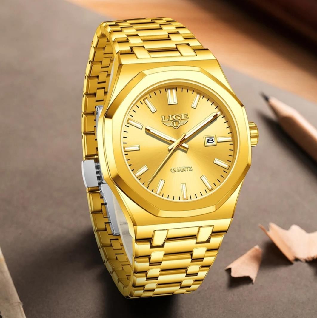 42MM LIGE Luxury Quartz Diver Watch Men’s Stainless 30M Waterproof Luminous NEW