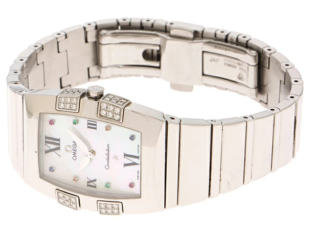 Omega Constellation Quadrera Diamond Bezel 8P Multi 1586.79 34.4mm Quartz #DW795