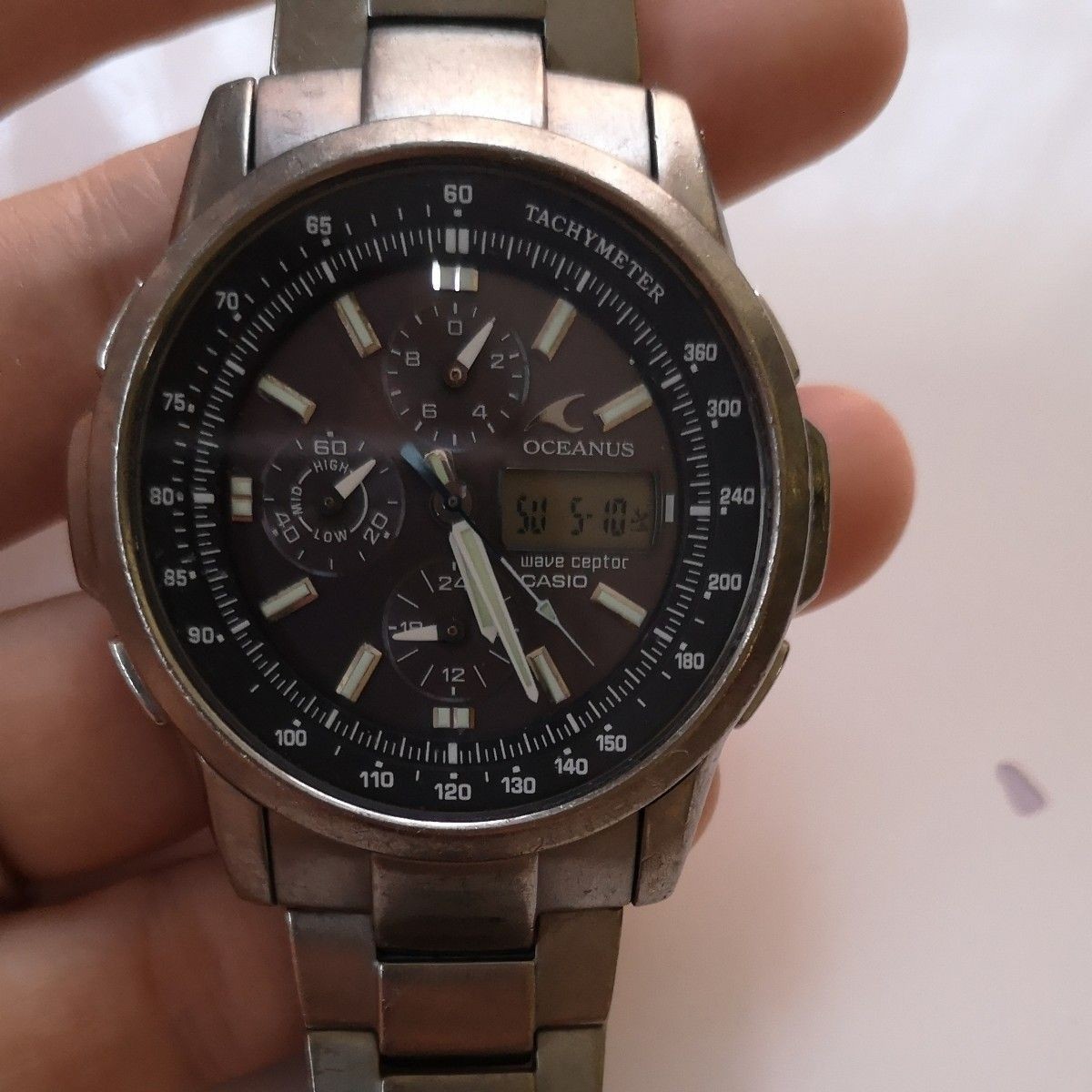 CASIO Oceanus OCW-500TDJ Wave Ceptor Solar Radio Controlled Titanium Watch