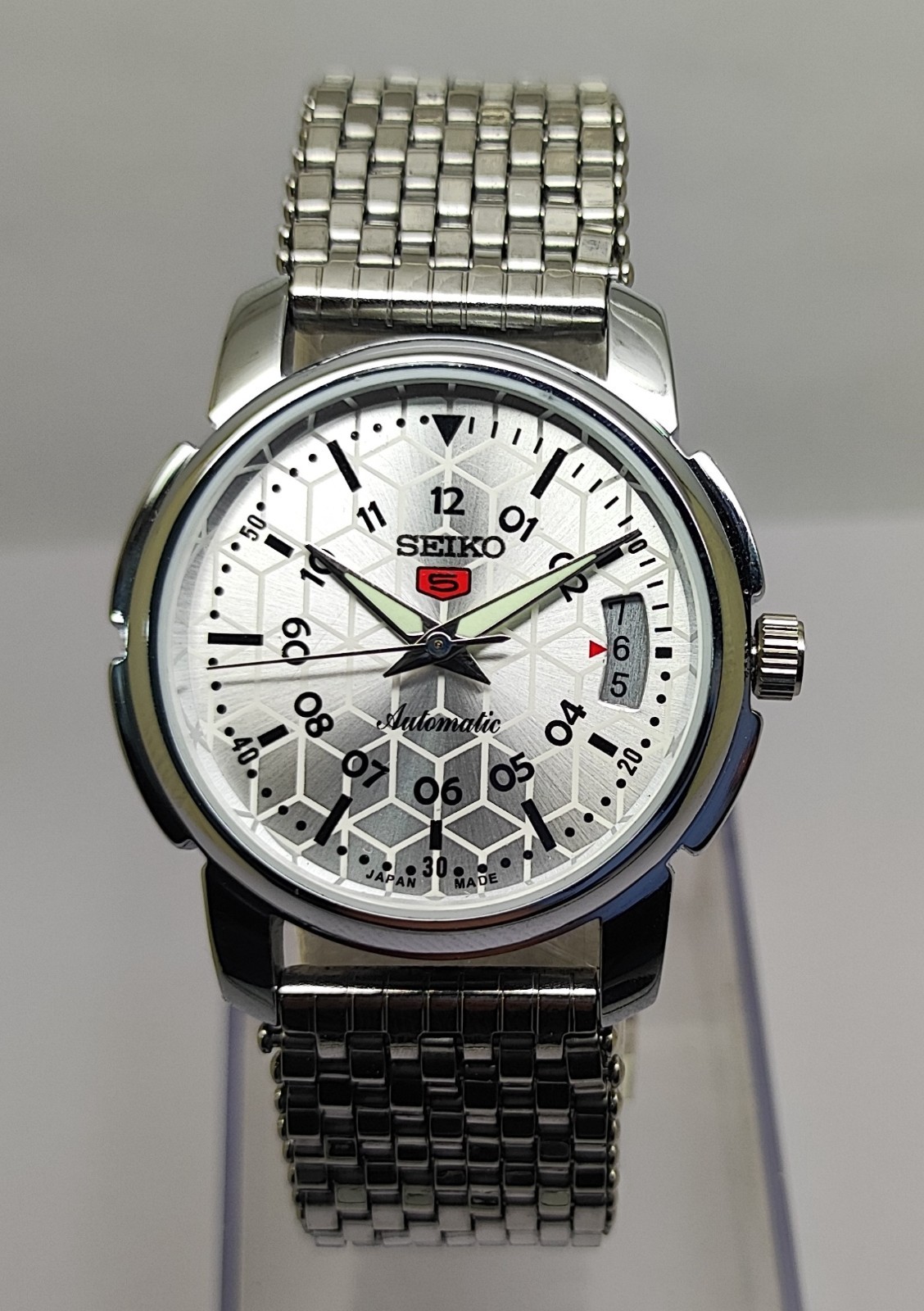 Refurbished Automatic Men’s Watch Day Date | Classic Vintage Style | Steel Strap