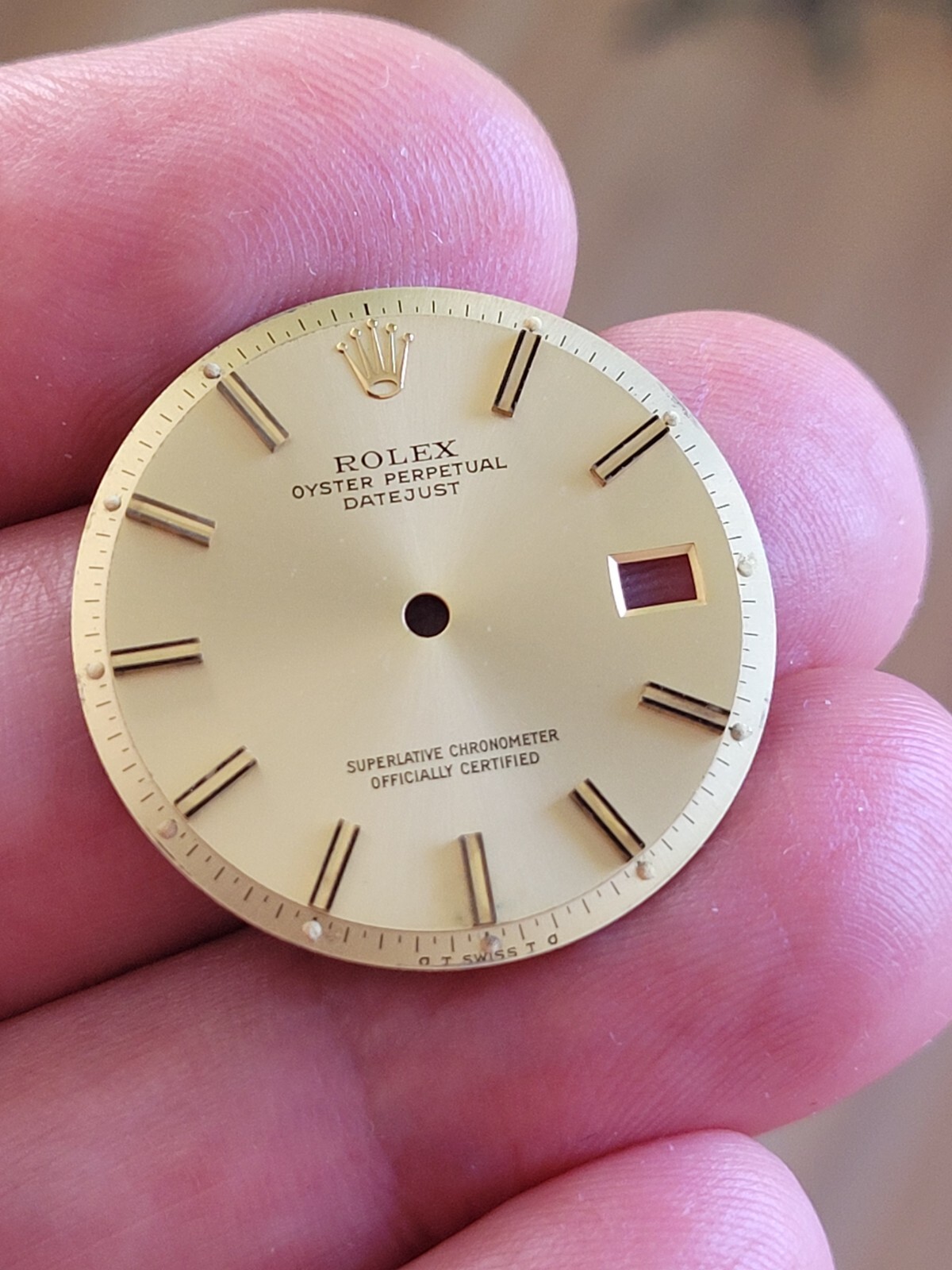 Rolex 100% genuine vintage gold sigma wide boy 36 mm non Q.set 1601 dial, MInt!