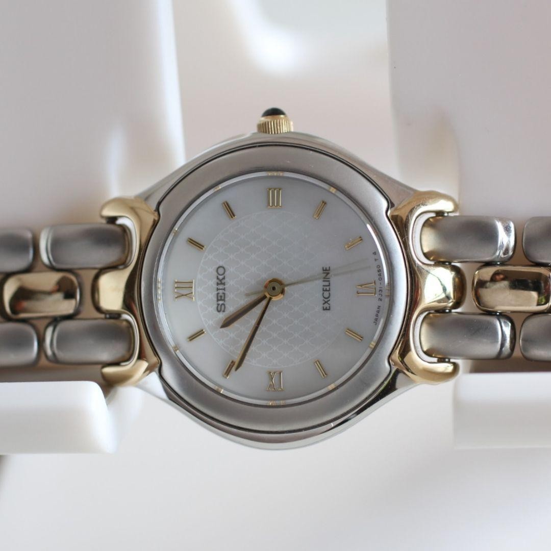 Working condition SEIKO EXCELINE wristwatch 2J31-OA40