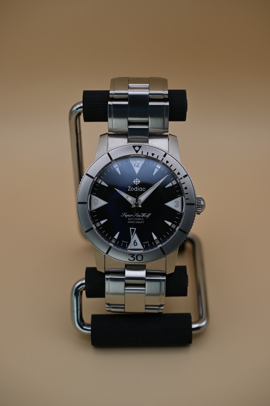 Zodiac Super Sea Wolf Skin Stainless Steel Automatic Diver ZO9215 Full Set