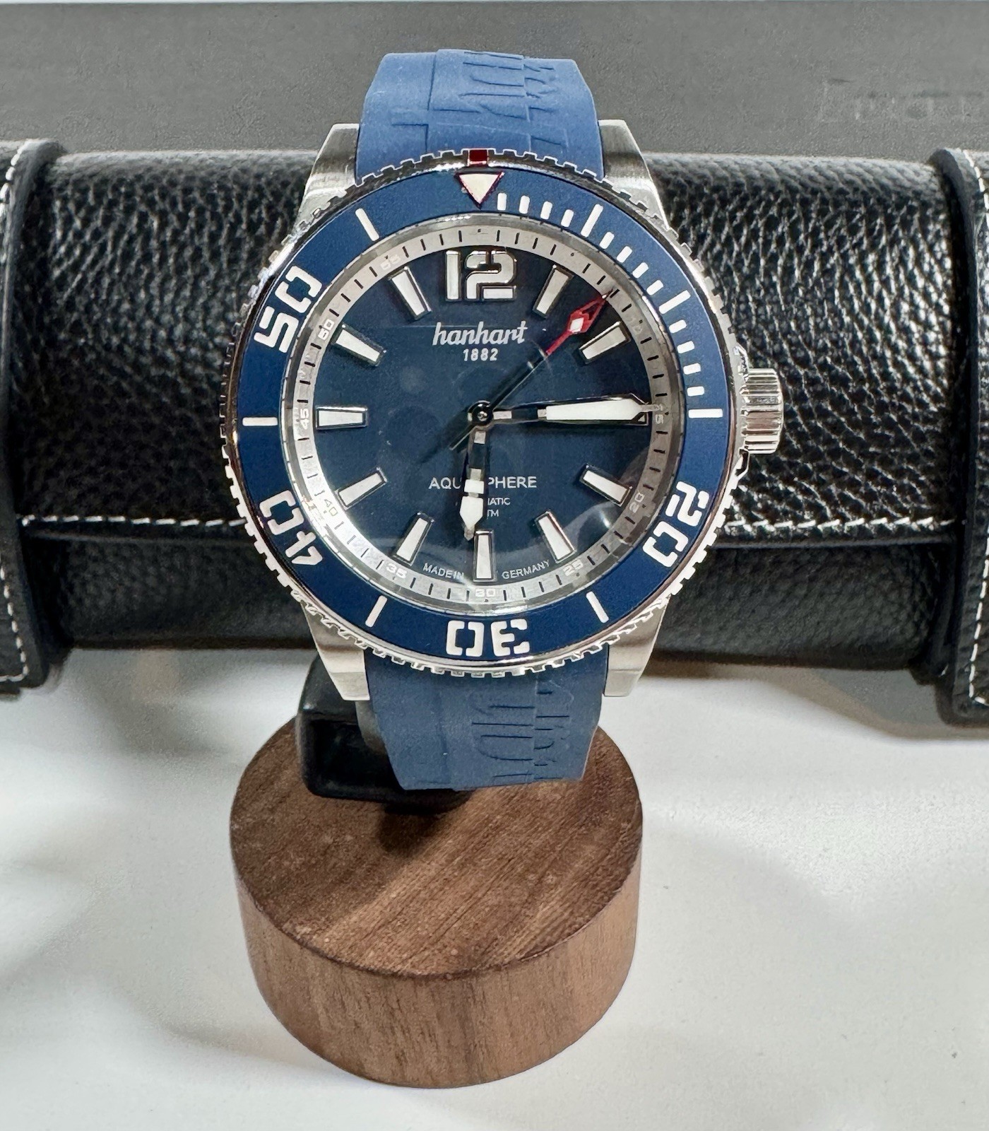 HANHART AQUASPHERE FREEFALL Blue On Bracelet 42mm Swiss Automatic 300m Diver