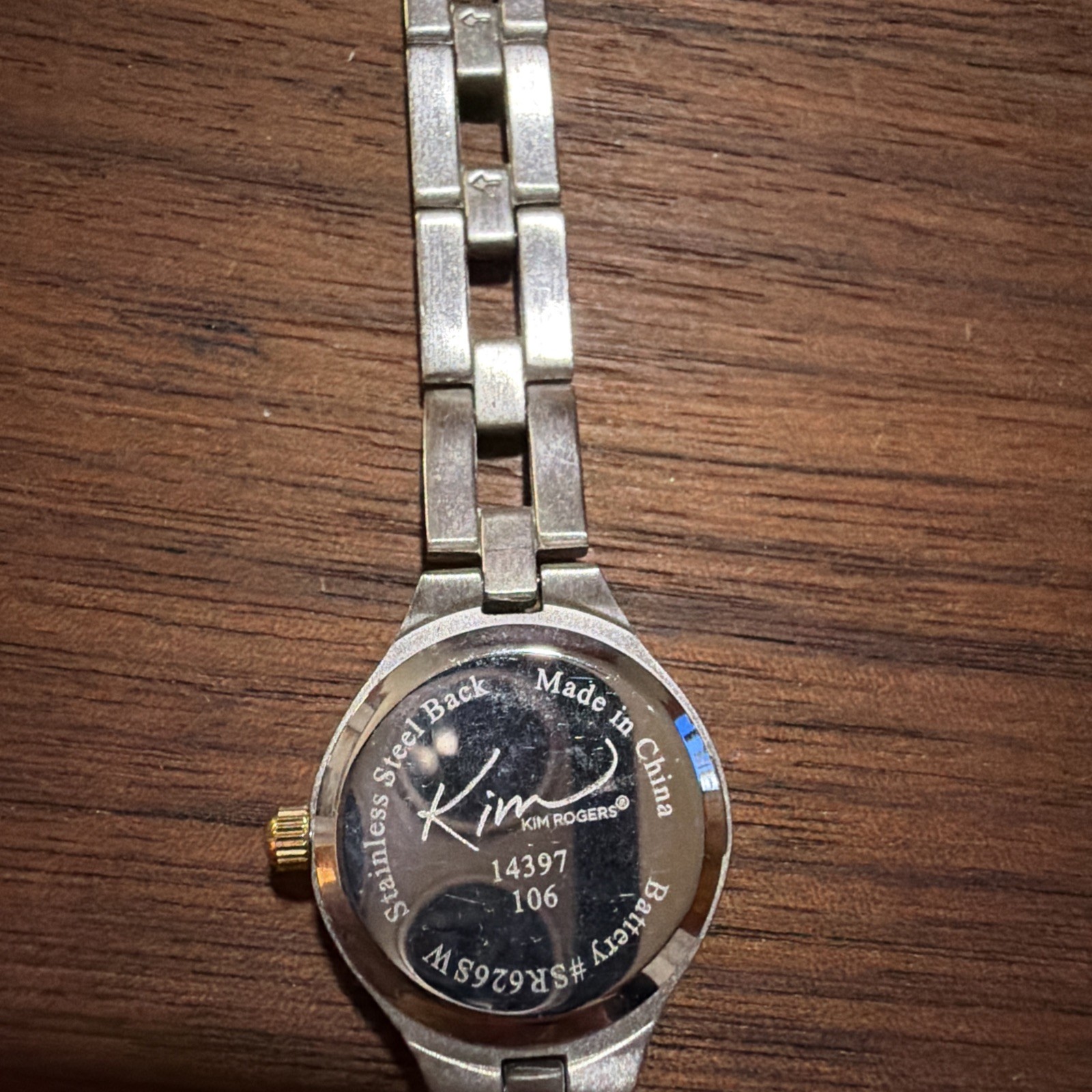 Kim Rogers Classy Silver Toned Bracelet Link Band Wristwatch needs new battery