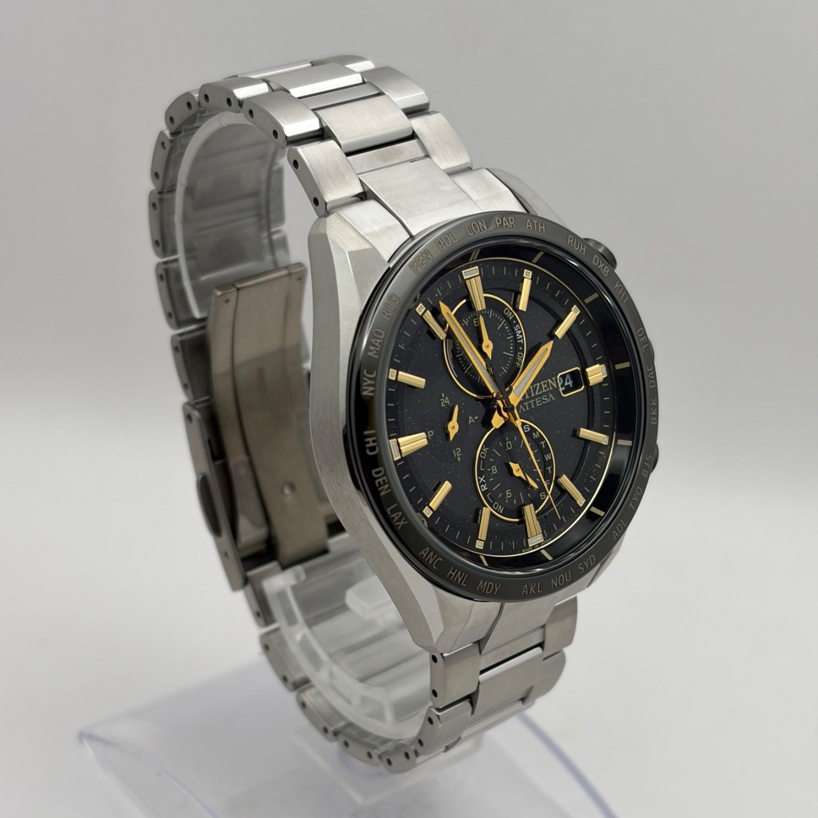 (T775) Rare item normal operation CITIZEN Attesa radio solar Eco Drive limited m