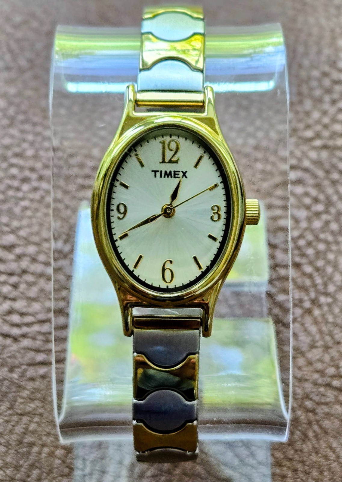 Timex Women’s T26301 Kendall Circle TwoTone Stainless Steel Expansion Band Watch