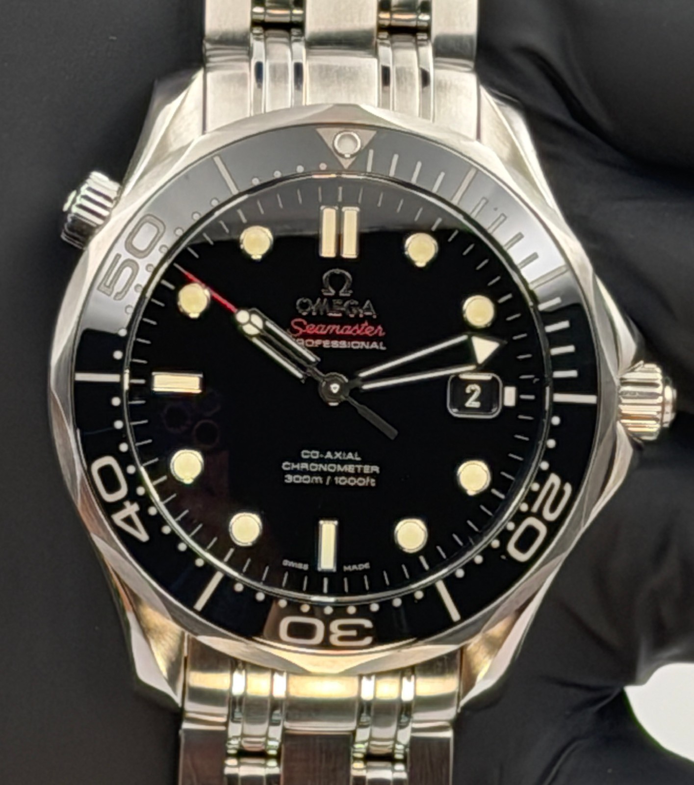 Omega Seamaster Diver 300M 212.30.41.20.01.003 Black Dial Full Set Box Papers