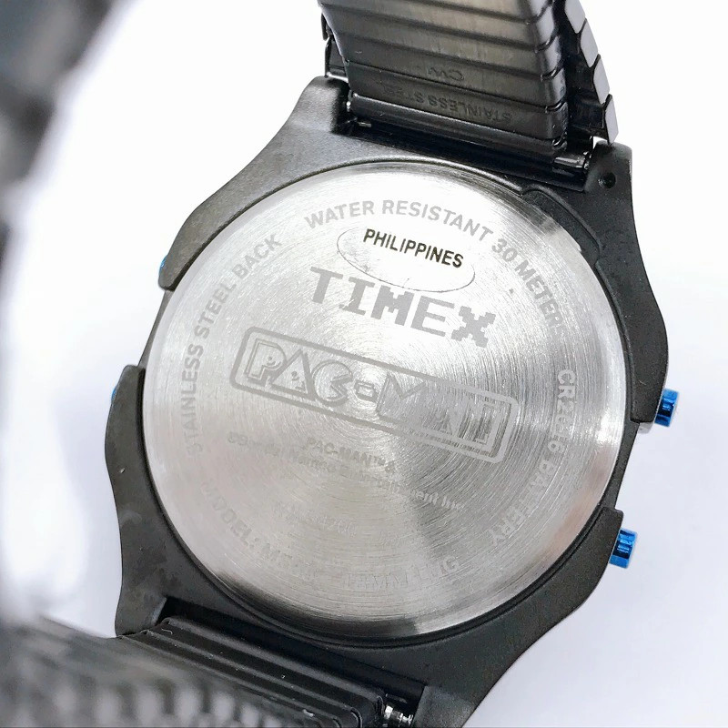 Timex Pac-Man Digital TW2V94200 Black Stainless Steel Retro Game Quartz Watch