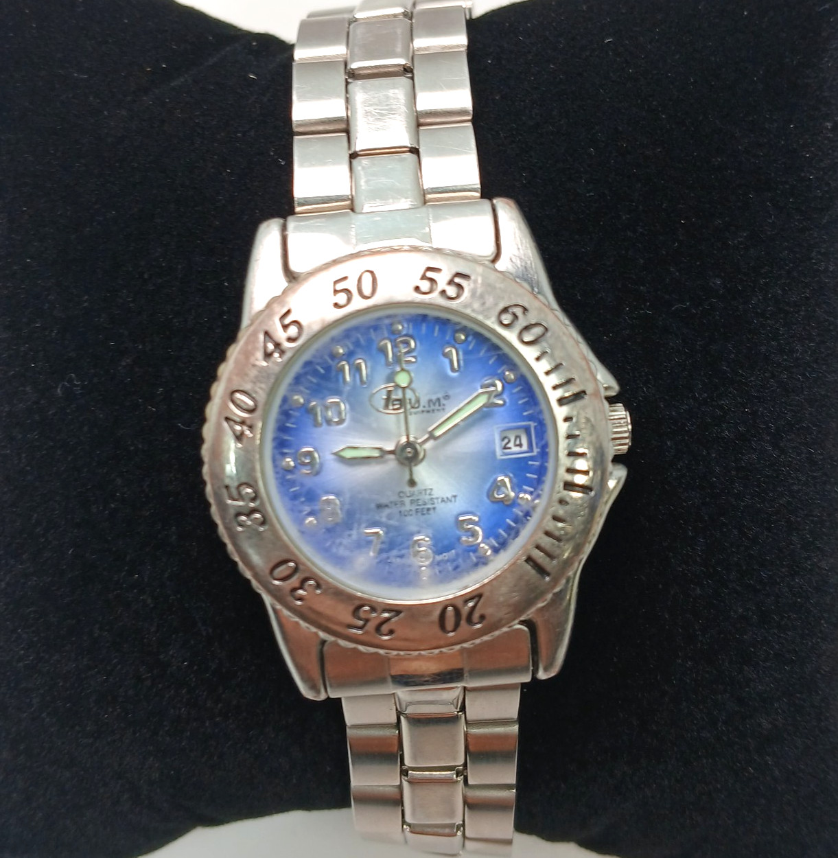 B.U.M. Equipment BUEU1025:E45 Quartz Analog Womens Watch New Battery Extra Links