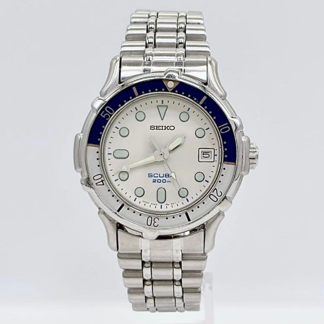 Vintage Seiko Scuba 200m 5H25-6050 Quartz Men’s From Japan #3506 FS