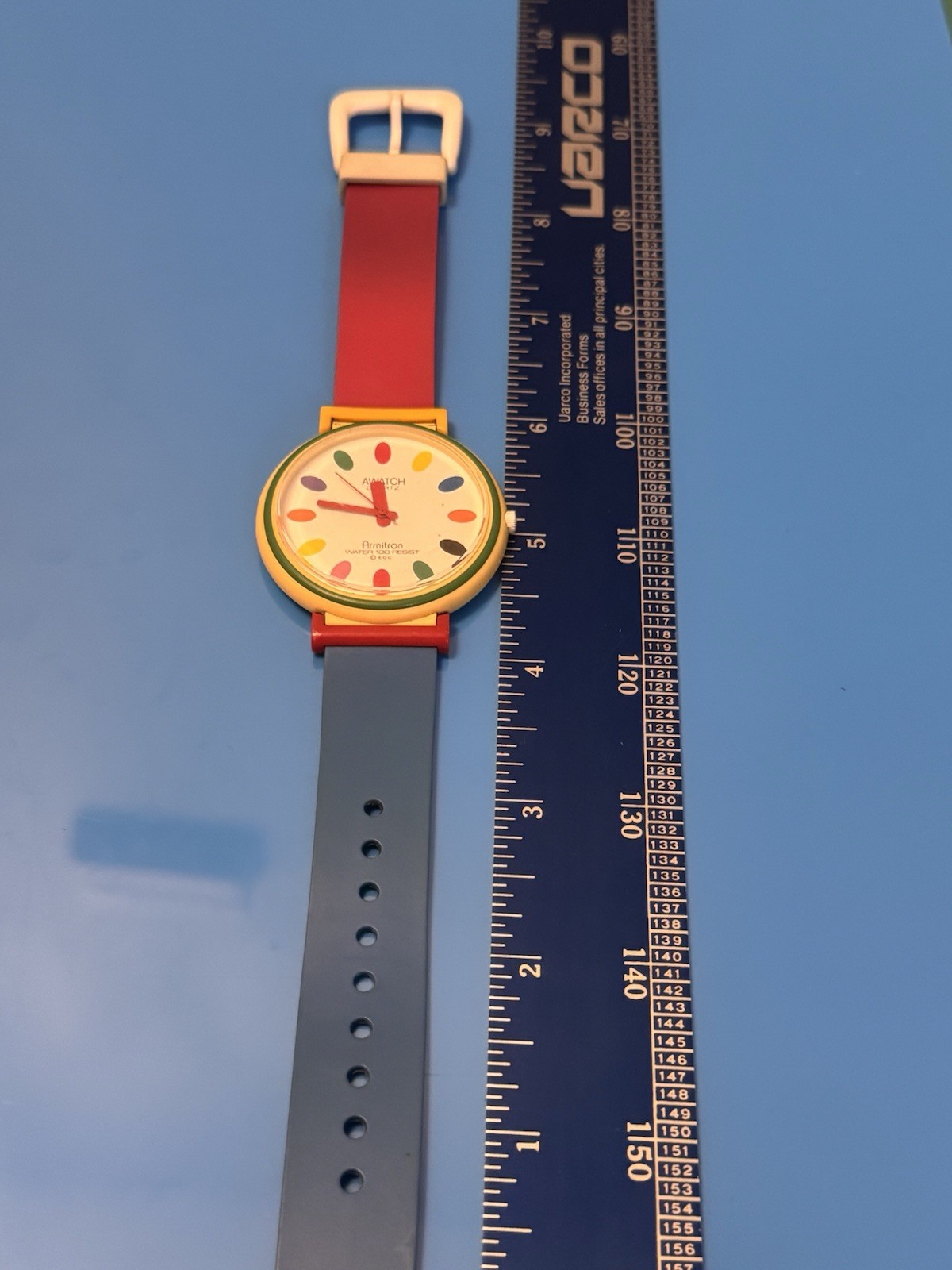 Armitron A Watch Unisex Quartz Analog 34mm 30m Multicolor Dial Plastic Strap