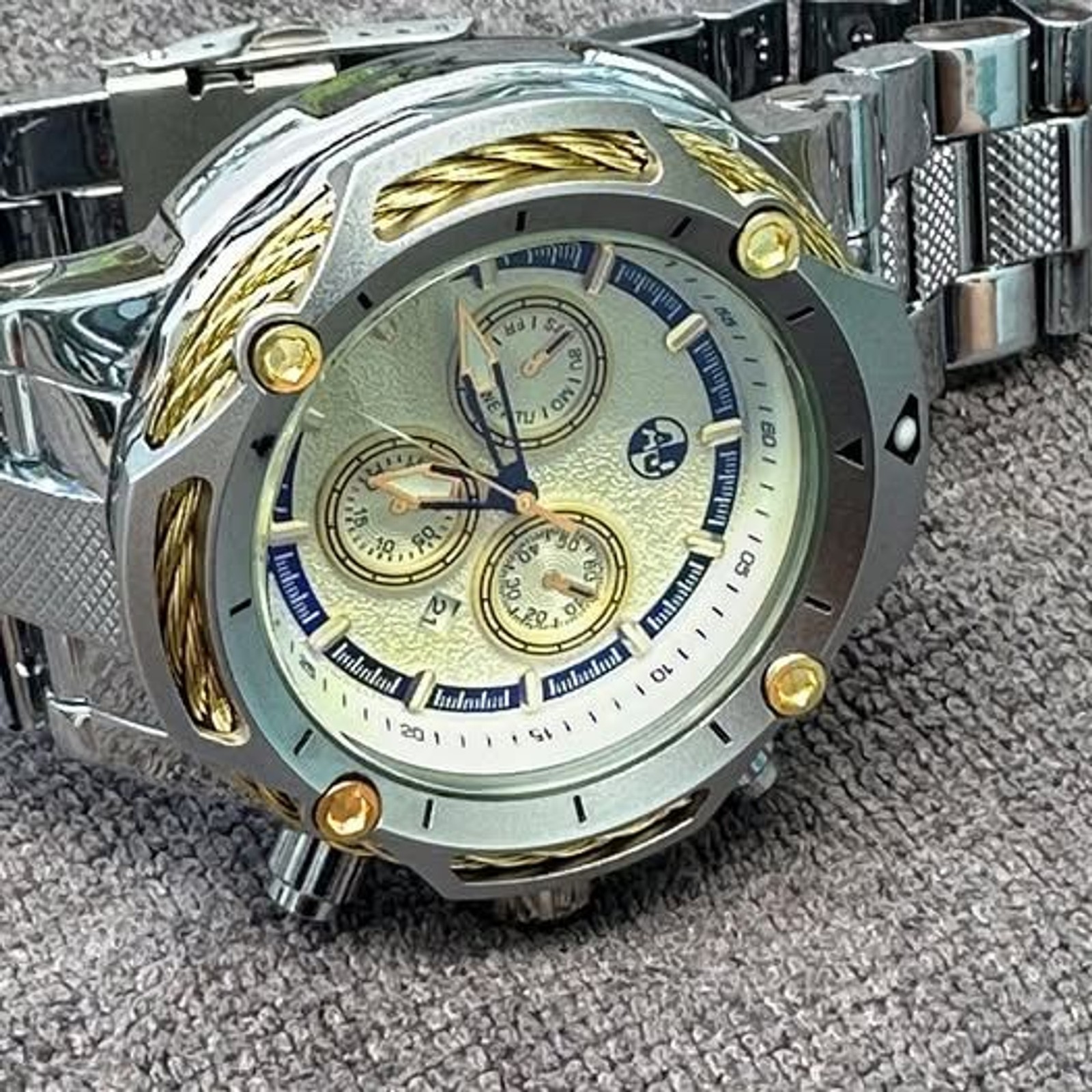 NEW Mens 53mm Oversized Stainless Steel Monster Watch – Statement Piece