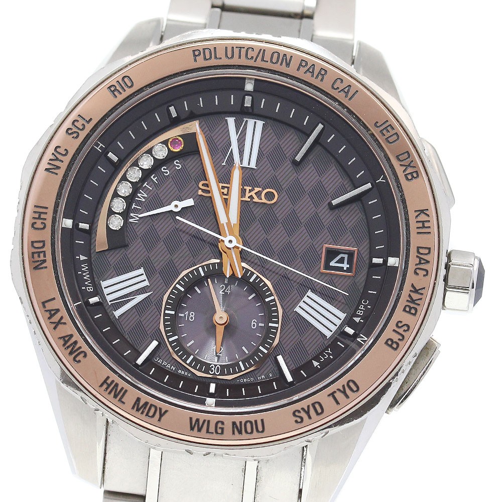 SEIKO Brights Quartz SAGA188/8B54-0BH0 Limited Solar Powered Radio Men’s_845540