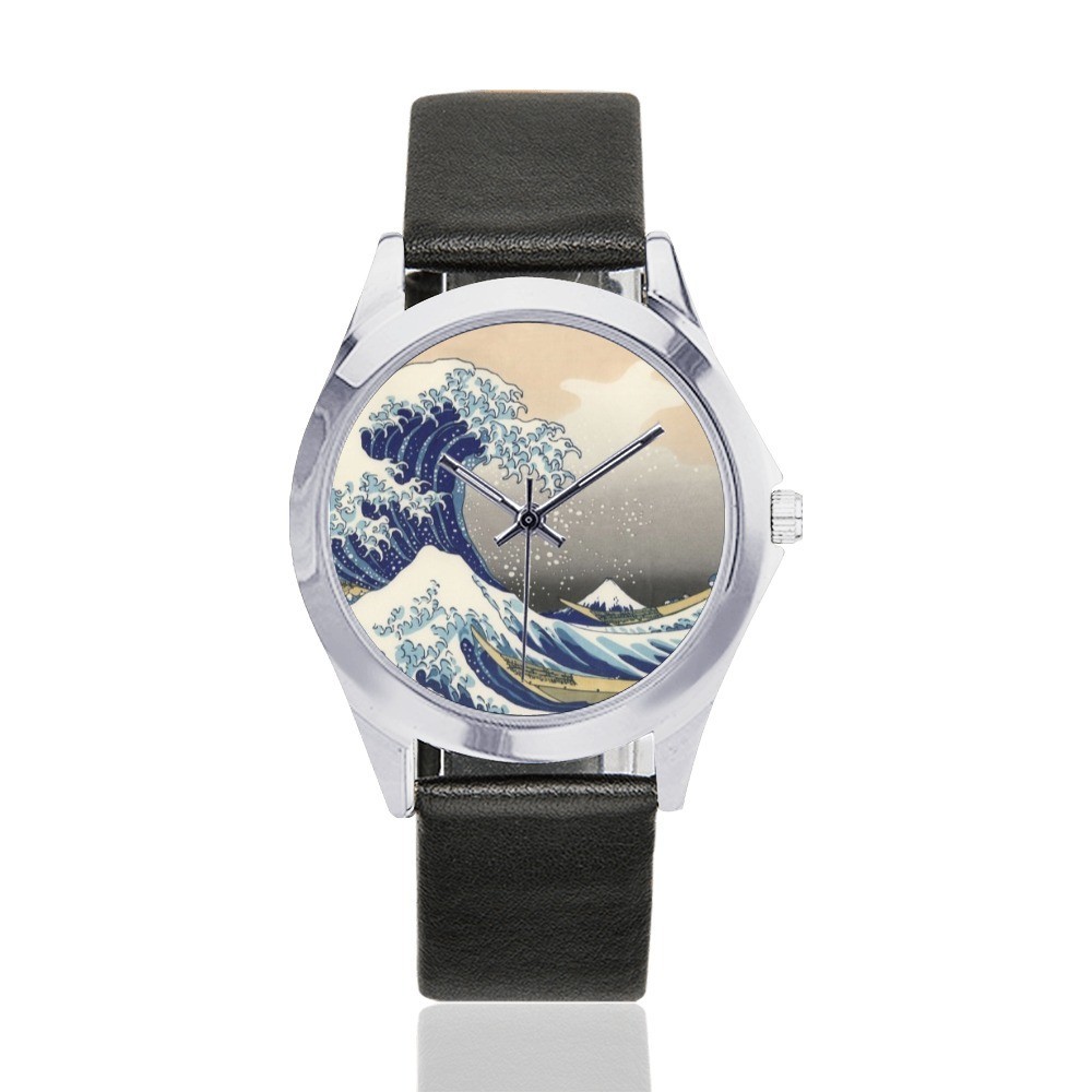 Great Wave off Kanagawa Watch Hokusai Japanese Art Unisex Analog Wristwatch