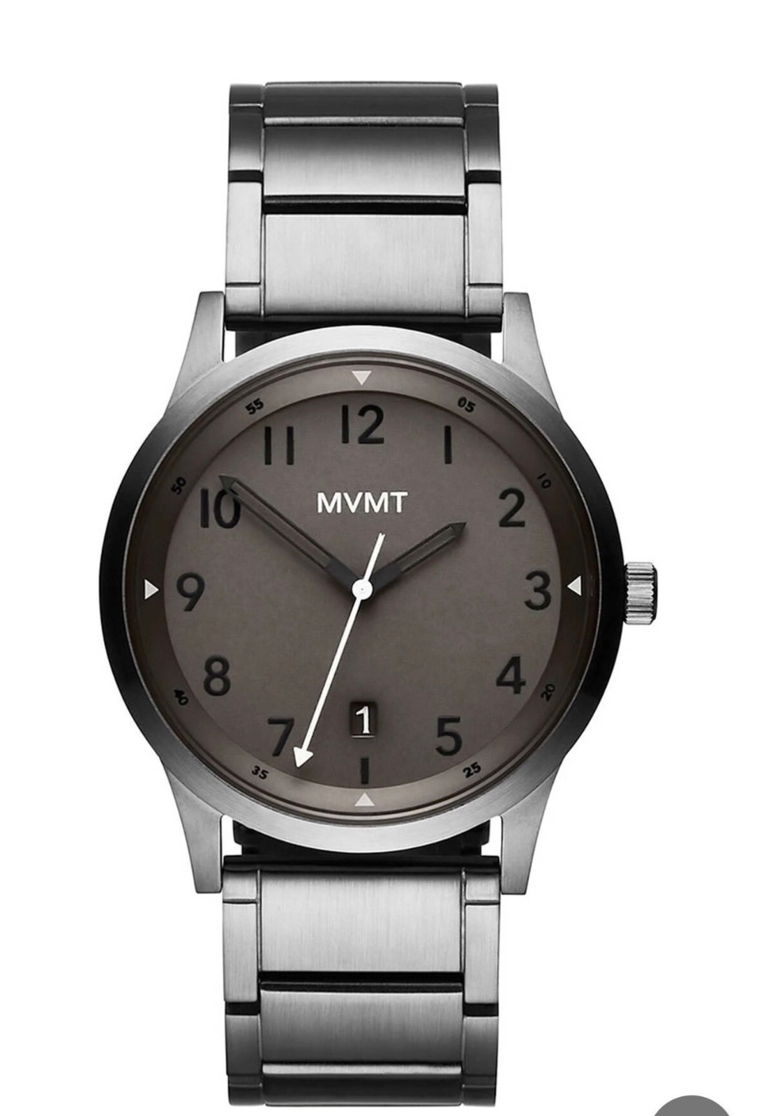 Men’s mvmt field watch 41mm case stainless steel bracelet date display $115 msrp