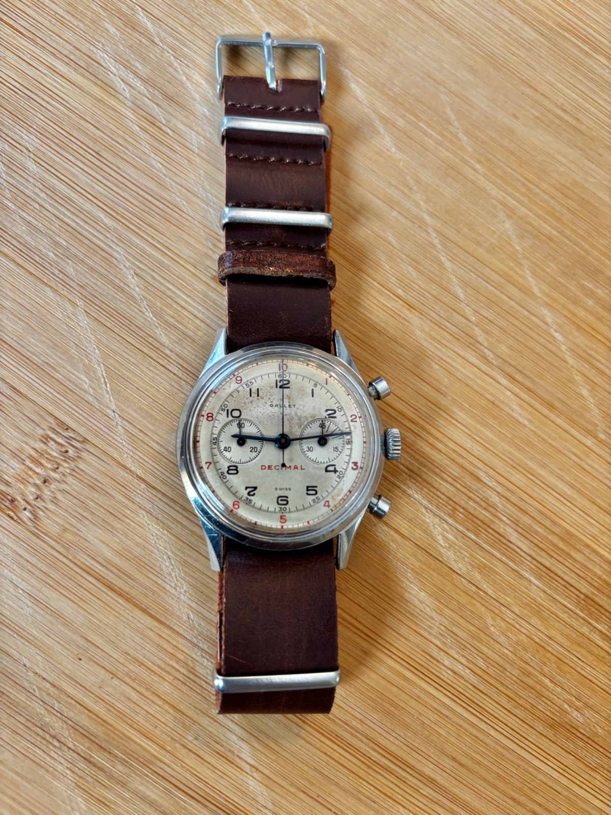 Vintage Gallet Decimal Multichron Stainless 37mm