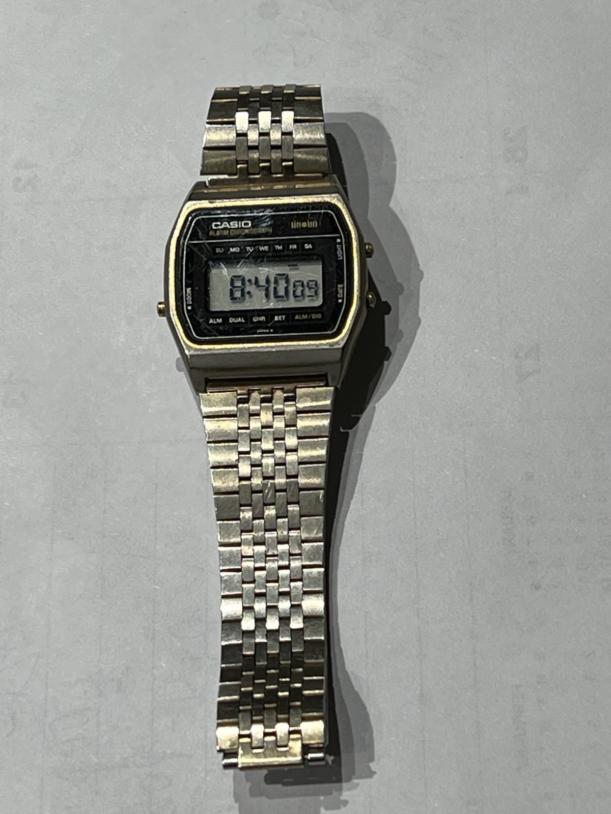 Vtg Casio A661G Module 237 Digital Watch Men’s Alarm Chrono 1980s Good