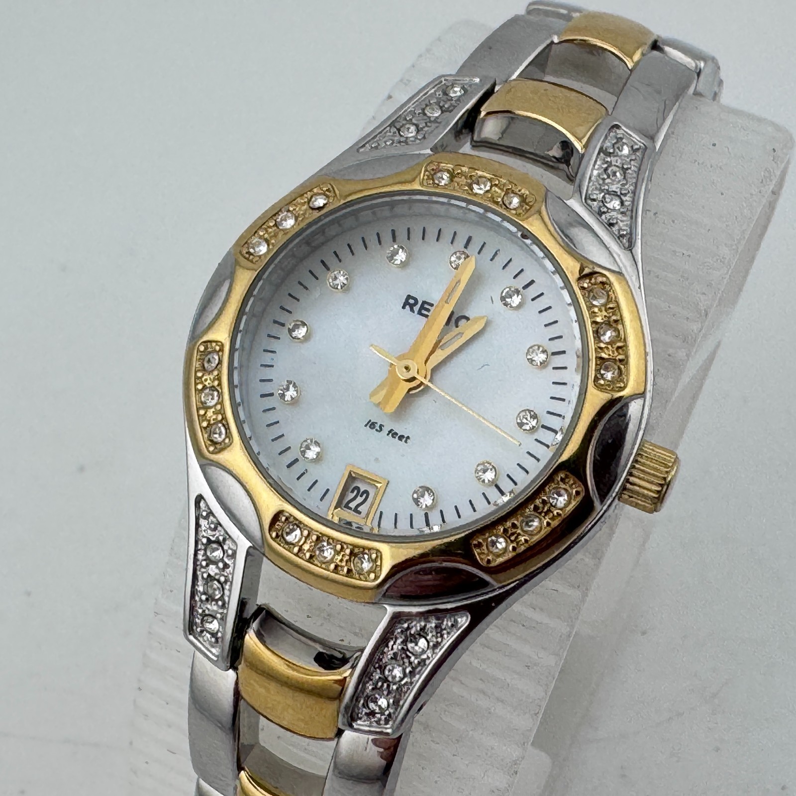 VTG Relic Quartz Watch ZR11761 Women Dual Tone Steel Date Analog New Batter 5.5″