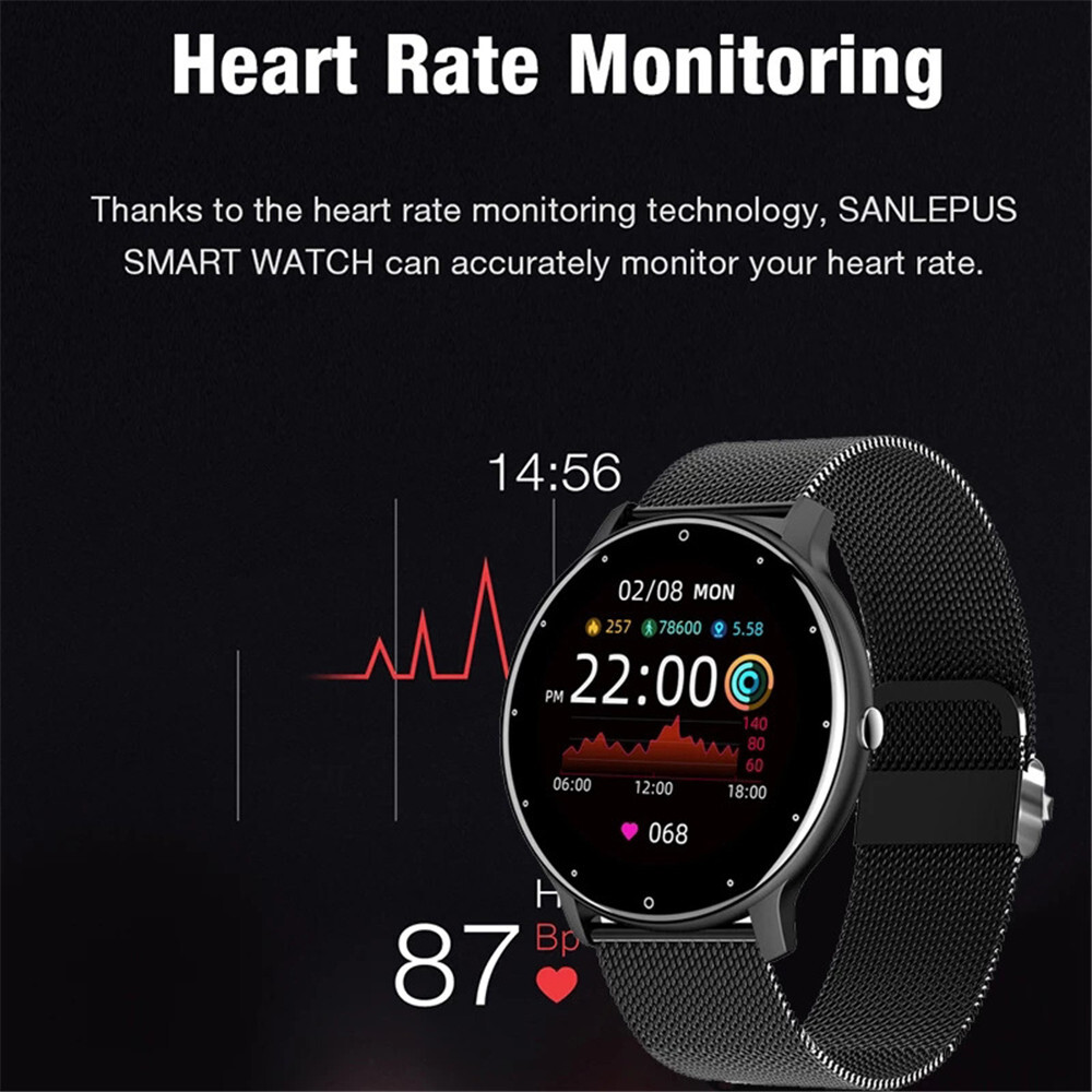 Men Smart Watch Bluetooth Call Message Heart Rate Blood Pressure Monitor Watches
