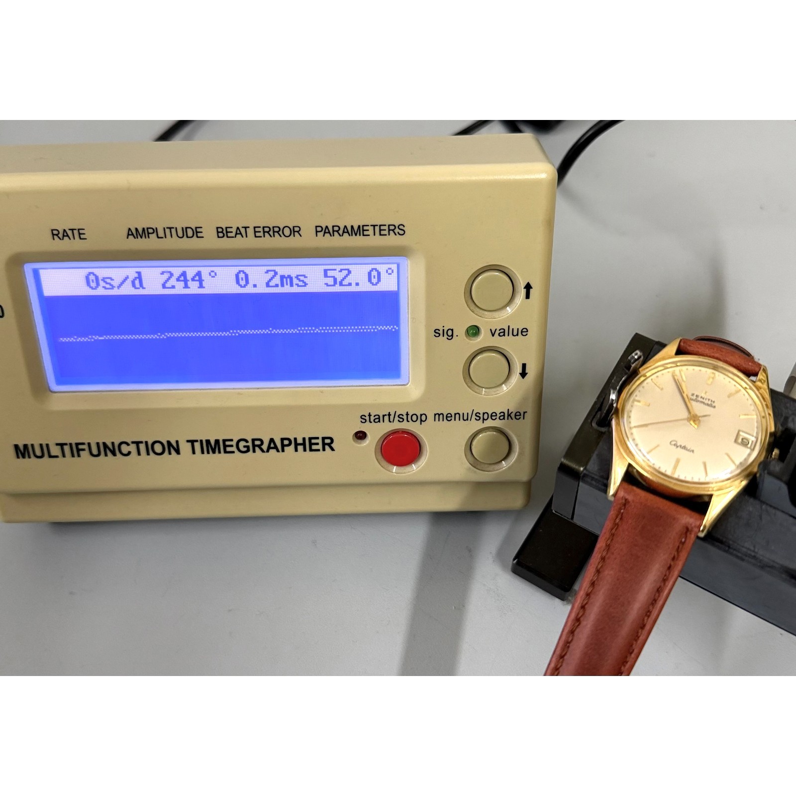 NO TARIFFS ZENITH CAPTAIN 18K SOLID YELLOW GOLD BUMPER AUTOMATIC DATE VINTAGE