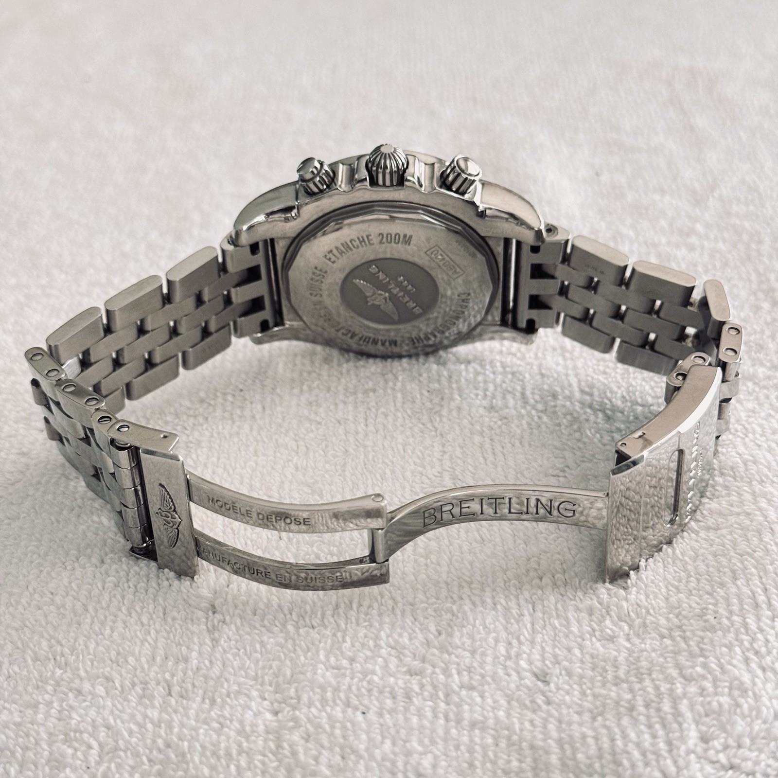 Breitling Chronomat Auto Chronograph Date 39mm Black/Silver Dial Box