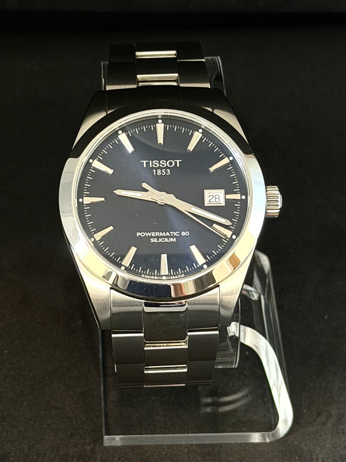TISSOT Gentleman Auto Blue Dial Stainless Men’s Watch T1274071104100