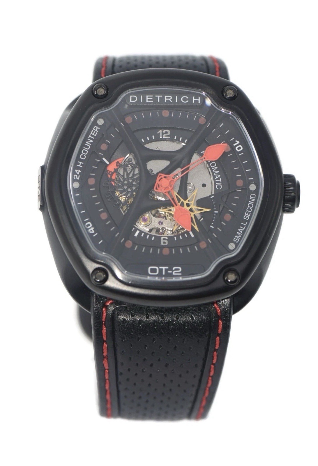 Dietrich OT-2 Black Stainless Steel Watch New