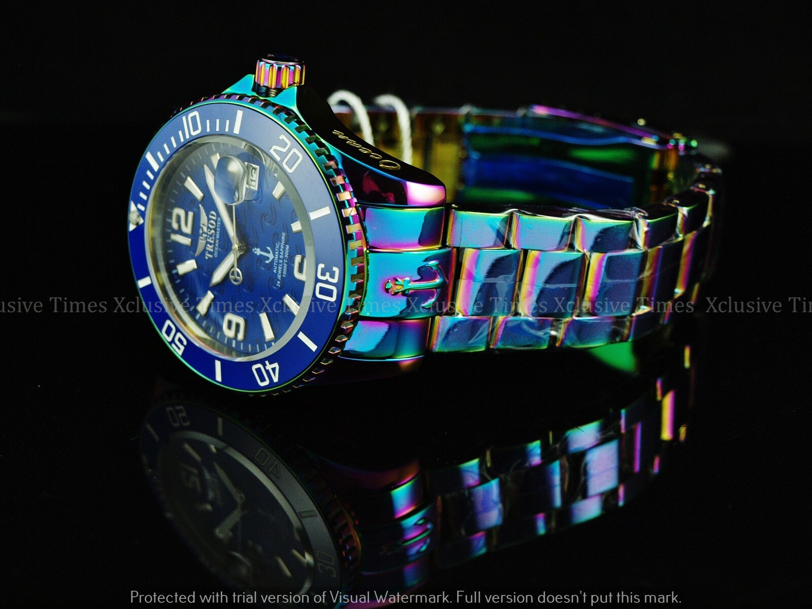 Tresod Men Super Luminous OCEAN MASTER Sapphire Crystal Ceramic Bezel Auto Watch