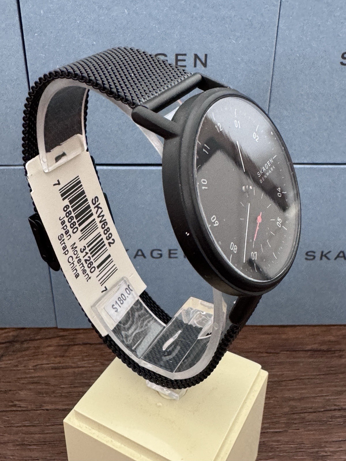 Skagen Watch KUPPEL Two-Hand Sub-Second SKW6892 Men’s Black