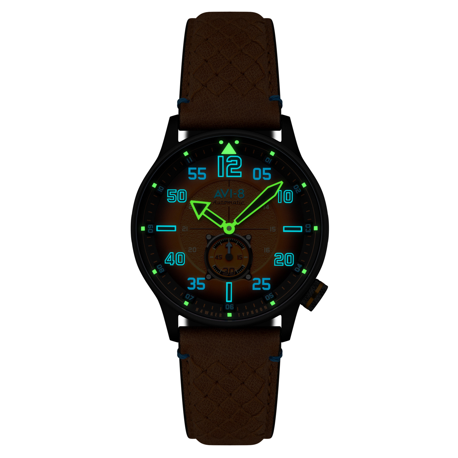Hawker Typhoon Baldwin Automatic Orange / Brown Leather | Orange Dial Wristwatch