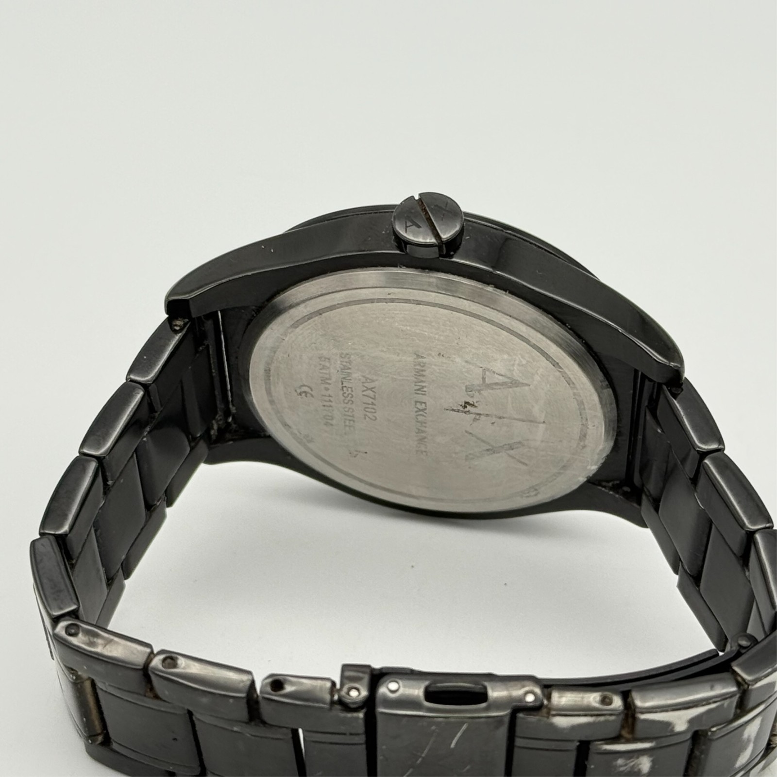 Men’s ARMANI EXCHANGE All Stainless Steel Classic 44mm Bracelet Watch, AX7102