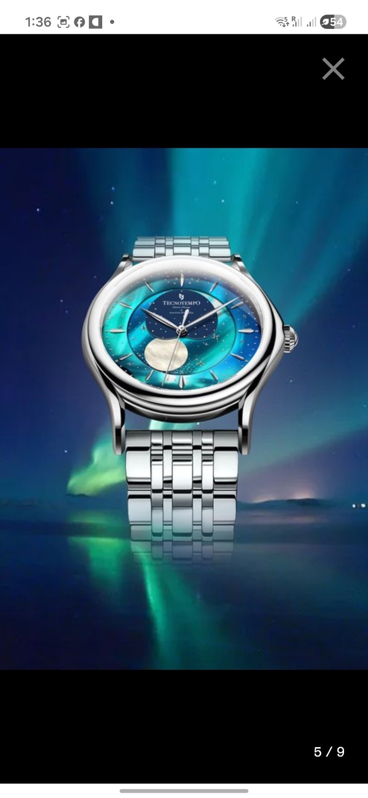 Tecnotempo Orbital Moon Phase Aurora Borealis Special Limited Edition