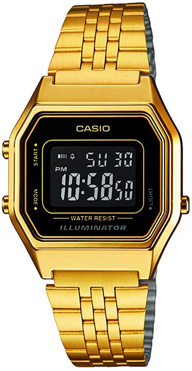 Casio Women’s Illuminator Digital Gold Tone Stainless Steel Watch LA680WGA-1B