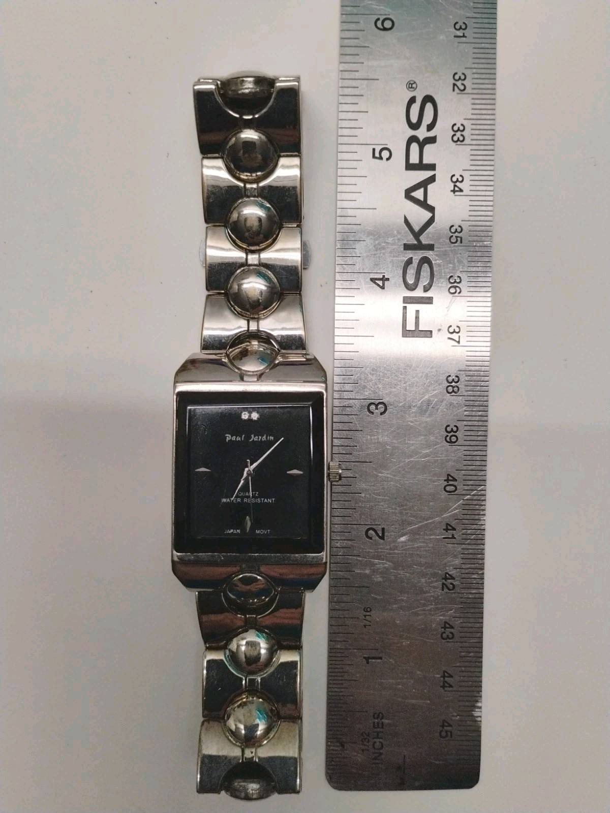 Paul Jardin Mens Vintage Watch Black Rectangle Face, Needs Battery