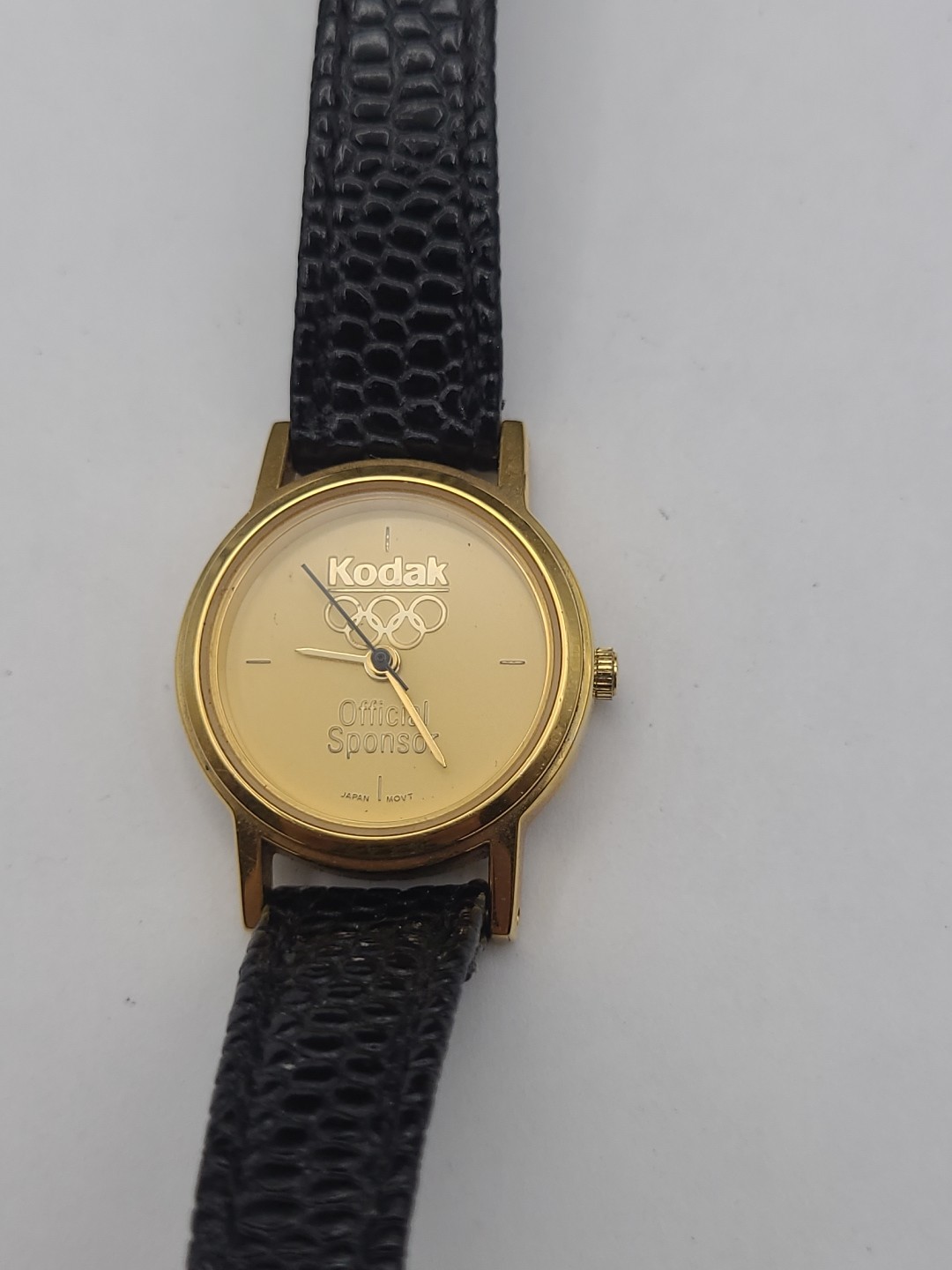 Vintage Kodak Olympic Sponsor Watch Gold Dial Quartz New Battery Working