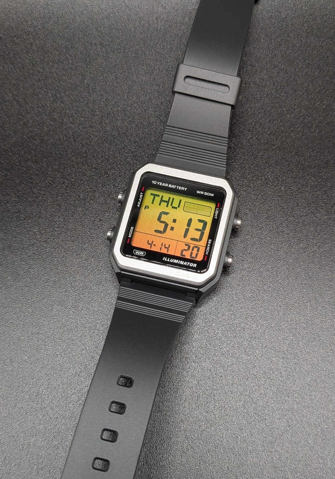 Casio W-221H “Golden Hour” Digital Watch Custom Build Retro Vintage Sunset Gold