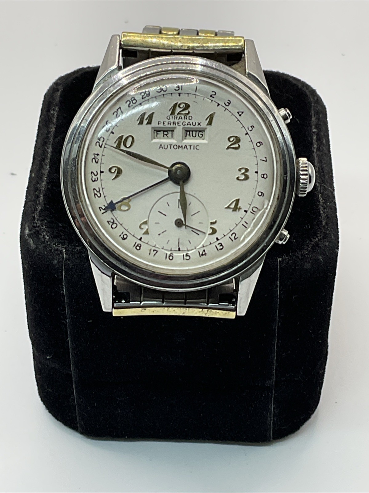 Girard Perregaux 6083 44BF Automatic Calendar 34mm Mens Watch REFINISHED DIAL
