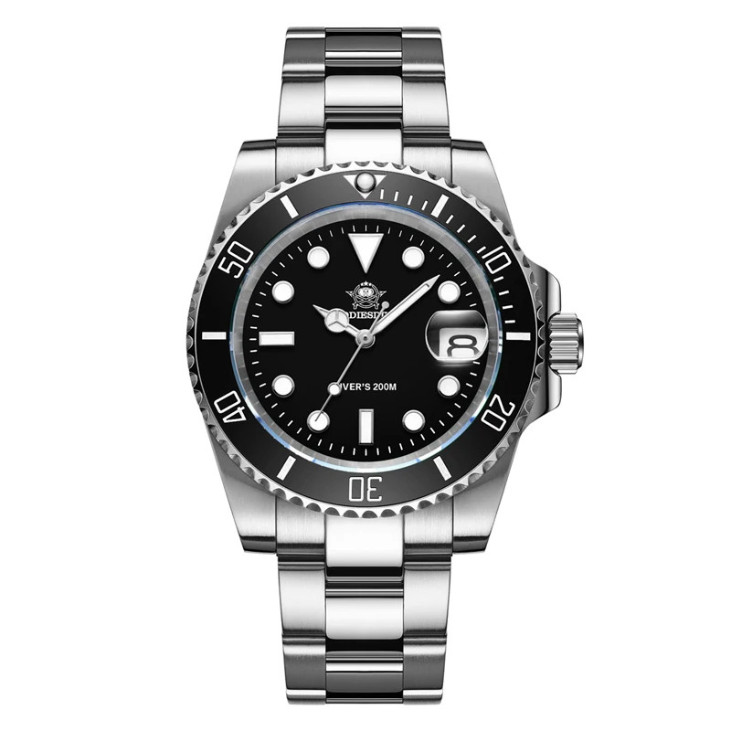 ADDIESDIVE MY-H3-2 41mm Quartz Dive Watch Ceramic Bezel 200M BGW9 Lume