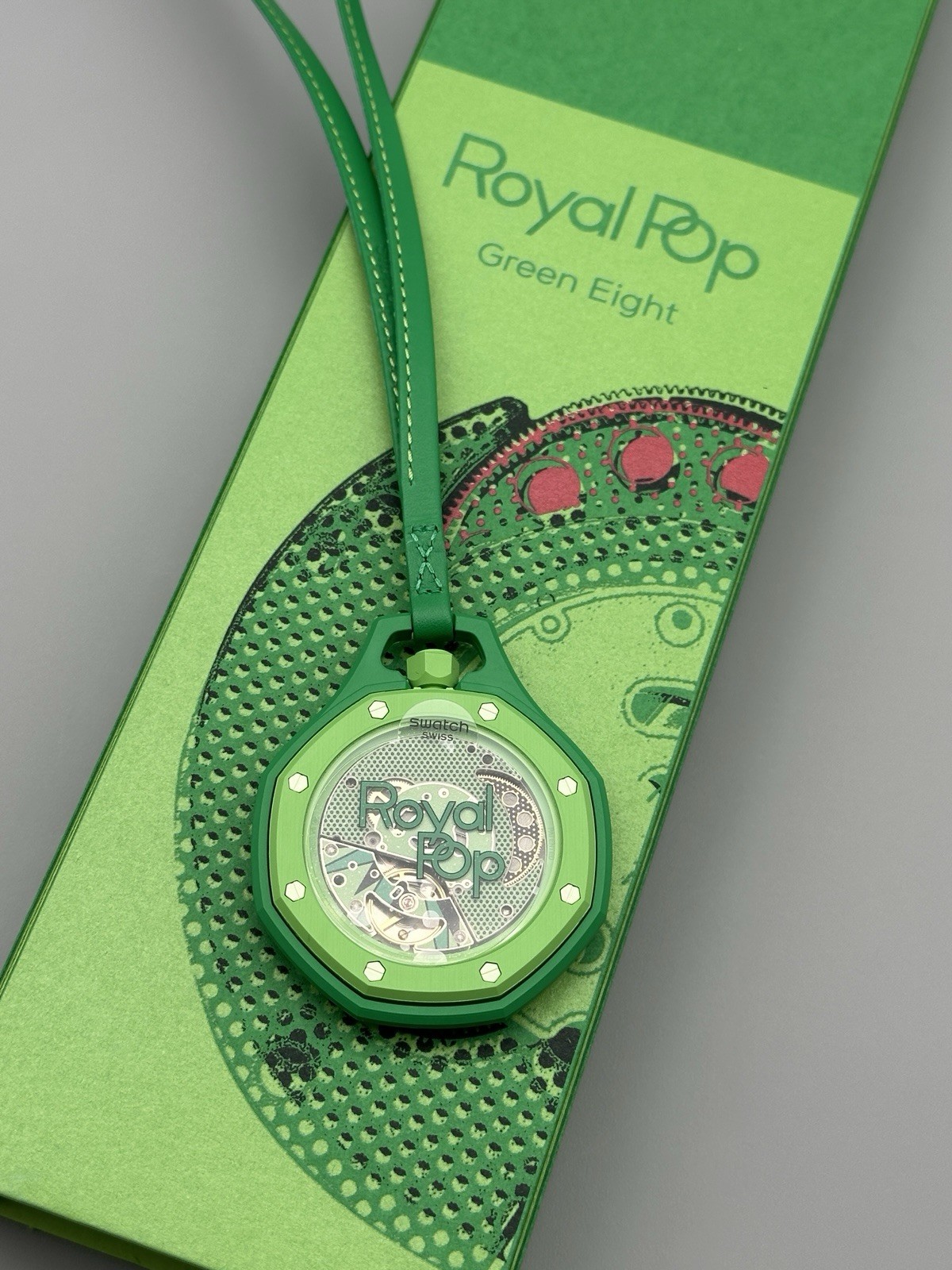 Swatch X AP Royal Pop Green Eight BNWT ✅ Receipts 📝 Fast Postage 🚚