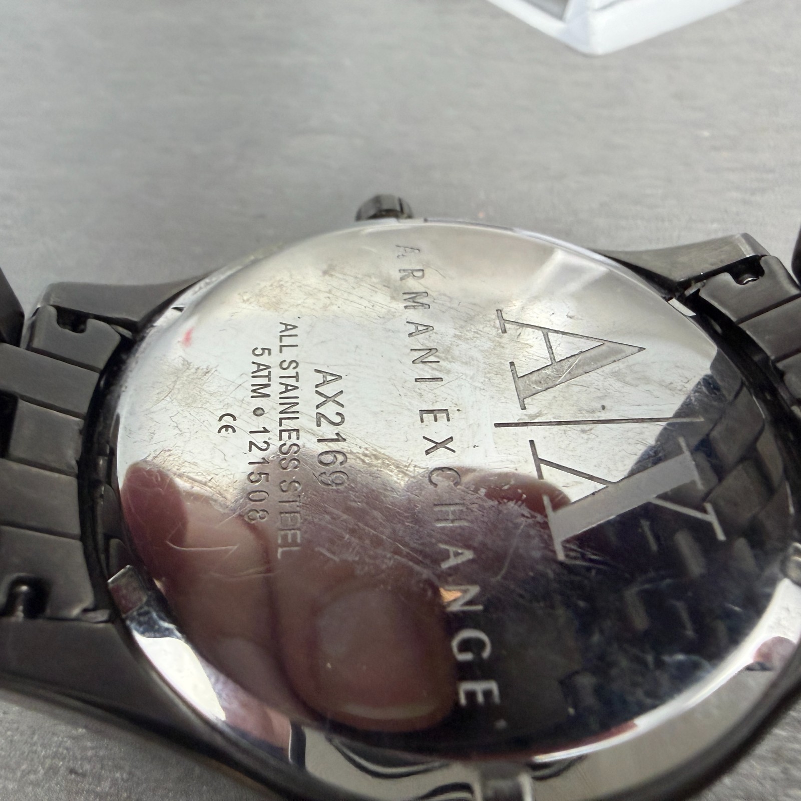 Armani Exchange Hampton Watch Men 46mm Black Dial Black Tone Round New Battery