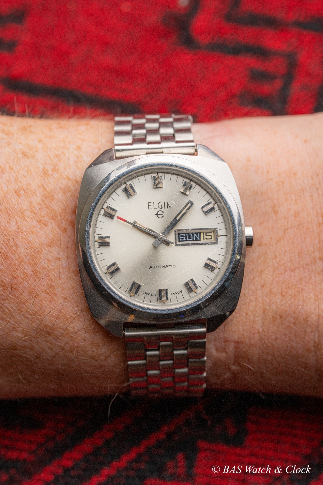 Vintage Elgin Day/Date Automatic Watch – Serviced AS 1995 (Elgin 352)