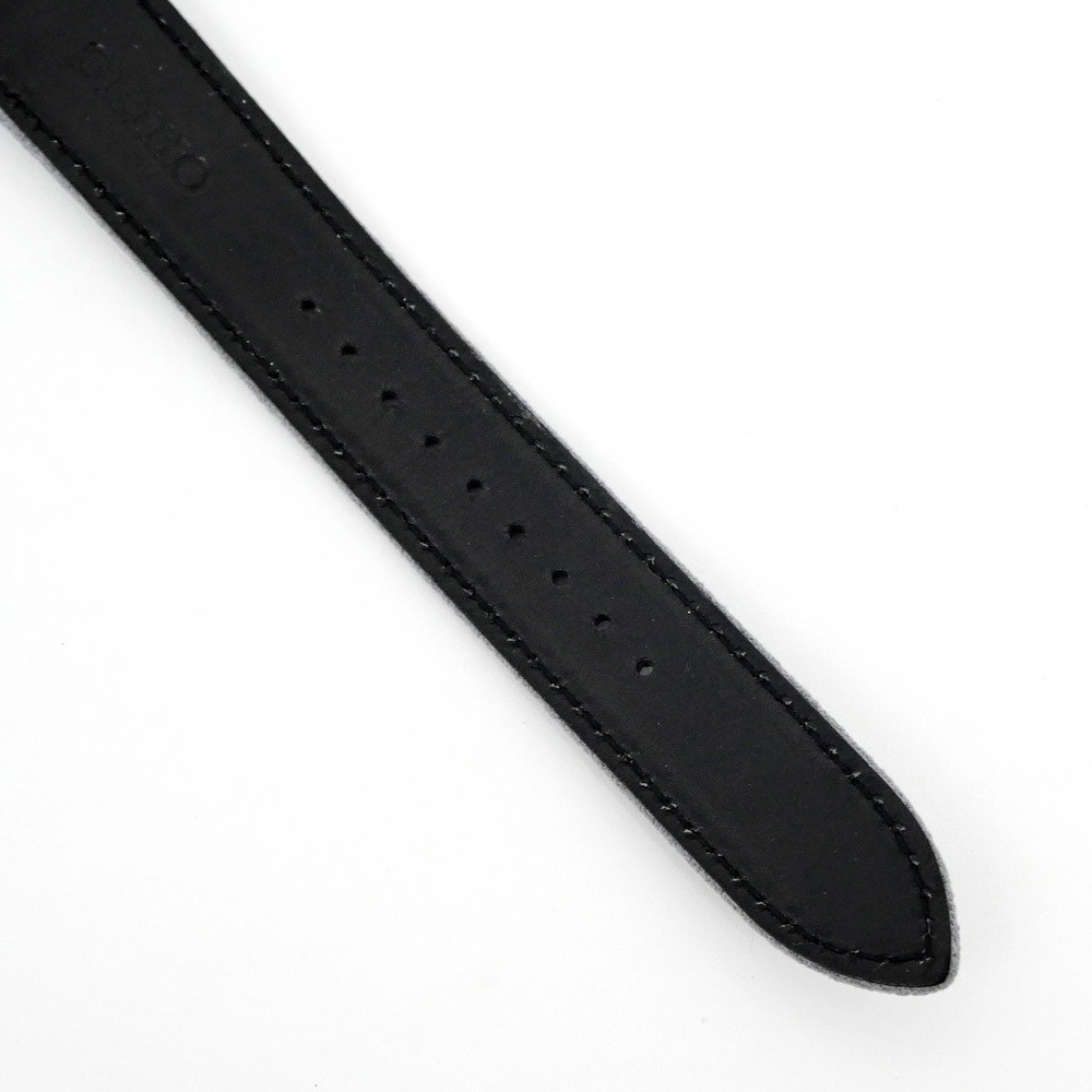 Seiko 20mm Gray Suede Strap Deployant Buckle Top Mint JAPAN