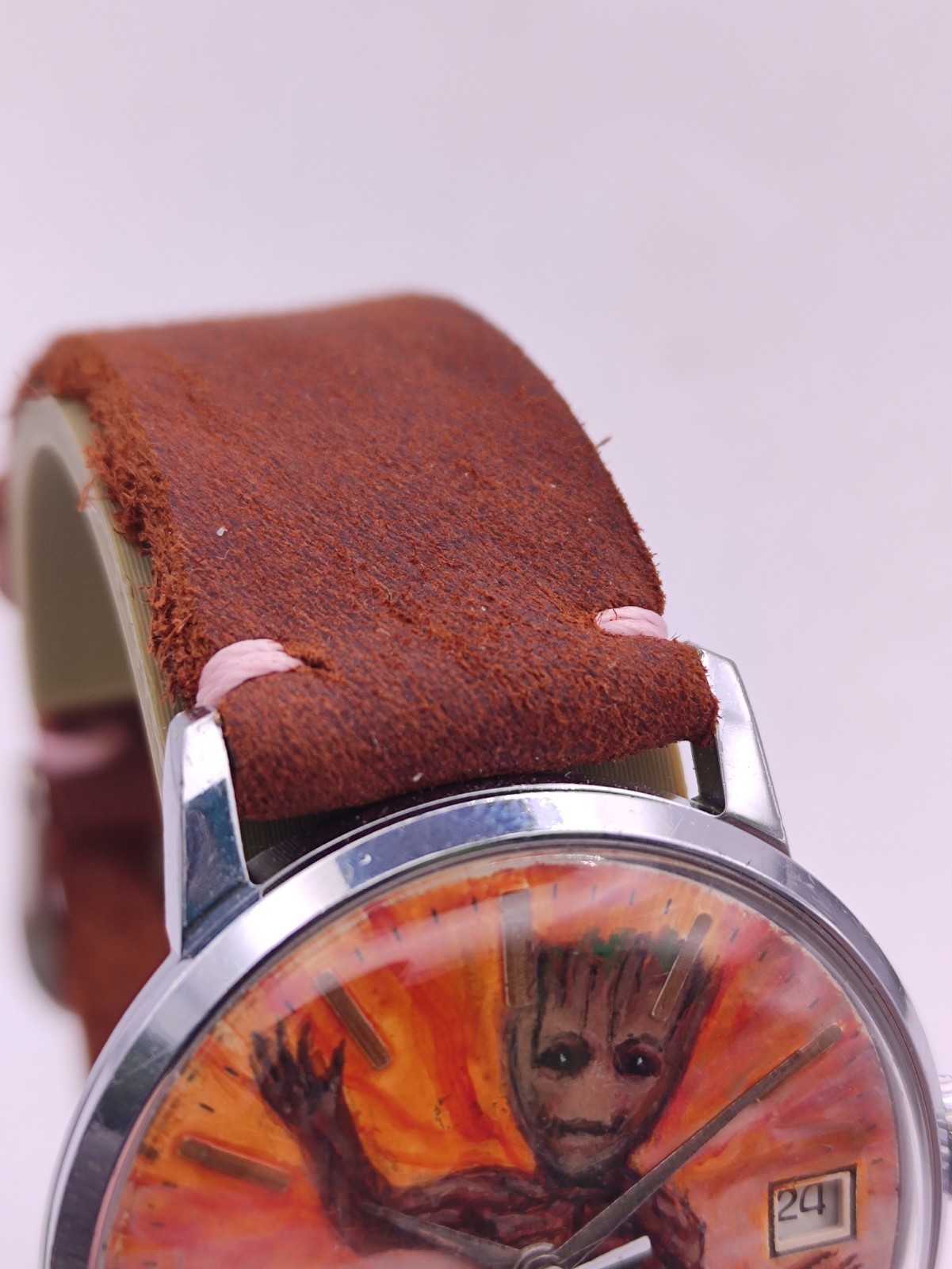 Piece Unique Watch Groot Artwork Poljot 2614.2H Hand painted Handmade Man